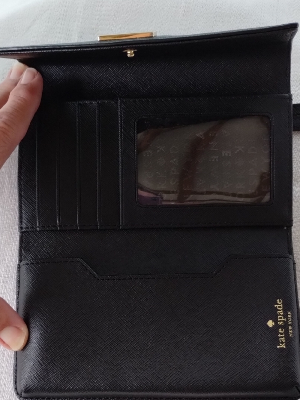 NWOT Kate Spade Black Leather Wristlet Wallet - Picture 4 of 5